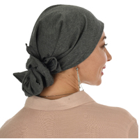 Stretch Triangle Scarf Linda | Grey - Dark Grey