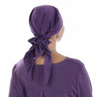 Stretch Triangle Scarf Linda | Dark Purple