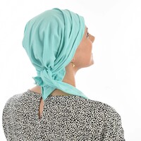 Soft Pleated Triangle Scarf - Carly | Green - Honeydew Mint Green