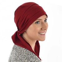 Soft Pleated Triangle Scarf - Carly | Red - Burnt Red / Deep Red