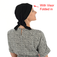 Convertible Jersey Cotton Cap - Sasha | Black