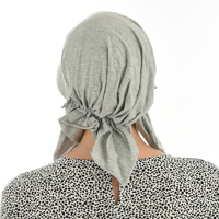 Convertible Jersey Cotton Cap - Sasha | Grey - Light Grey