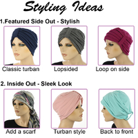 Ruched Cotton Turban Beanie Hailey