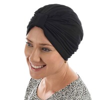 Reversible Classic Cotton Turban - Nora | Black