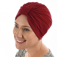 Reversible Classic Cotton Turban - Nora | Red - Burnt Red / Deep Red