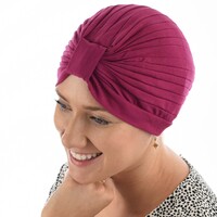 Reversible Classic Cotton Turban - Nora | Claret Pink