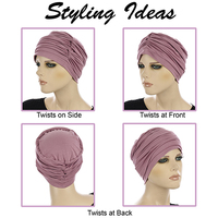 Bamboo Turban with Twin Twists - Carol