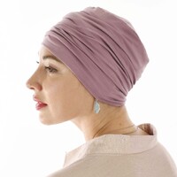 Bamboo Turban with Twin Twists - Carol | Dusty Mauve Purple