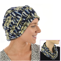 Floral Eternity Loop Scarf Turban | Option 7 | Tasmanian Blue Gum