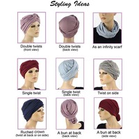 Bamboo Infinity Scarf Head Wrap  