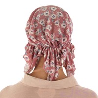 Stretch Floral Pre-tied Scarf Holly | #9 Daisy Flowers | Dusty Pink