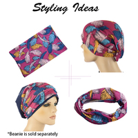 Seamless Wrap Headband with Print | # 1: Feathers