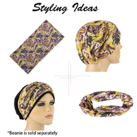 Seamless Wrap Headband with Print | # 4: Autumn leaves