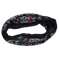 Seamless Wrap Headband with Print | #12 Black White Filler Flowers