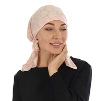 Slouchy Pre-tied Floral Scarf Lena | #4 Leaf Sketches – Dusty Pink