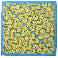 Cotton Bandana Blue Yellow Emojis Smiley Faces