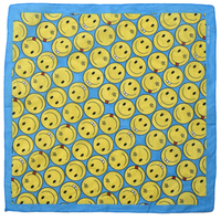 Cotton Bandana Blue Yellow Emojis Smiley Faces