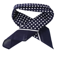 Cotton Bandana Navy Blue with White Polka Dots