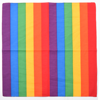Rainbow Headwrap 100% Cotton Bandana Wide Stripes