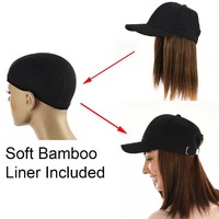 Baseball Cap with Hair