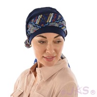 Jersey Turban Katelyn | #3 Navy Turban with Sash