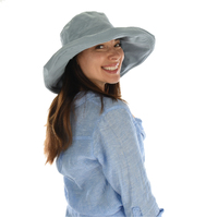 Foldable Wide Brim Sun Hat Rebecca | Slate Grey