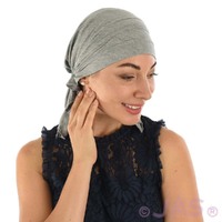 Bamboo Pre-tied Pleated Scarf Josie | Medium Grey