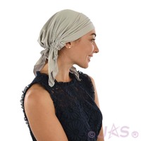 Bamboo Pre-tied Pleated Scarf Josie | Birch Light Grey
