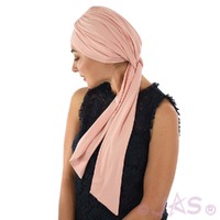 Bamboo Turban Wrap with Tails – Zoe | Pink