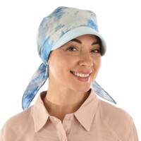 Visored Head Scarf – Lynette | Option 1 Scarf with Light Blue Visor