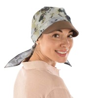 Visored Head Scarf – Lynette | Option 3 Scarf with Brown Visor 