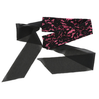 Lace Headband with Sash for Turbans | Hot Pink