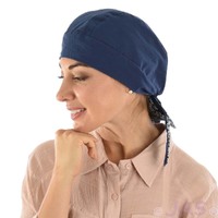 Double Sided Fitted Bandana Scarf | Navy Blue vs Floral