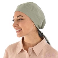 Double Sided Fitted Bandana Scarf | Grey vs Floral