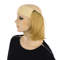 Halo Headband with Bob Hairstyle Hair Extension - Debbie | Blonde