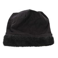 Fleeced Cotton Beanie | Black