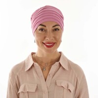 Bamboo Pleated Turban Bianca | Blush Pink