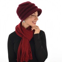 SOFT BRIM BAKERBOY HAT SARAH | Deep Red