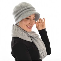 SOFT BRIM BAKERBOY HAT SARAH | Light Grey