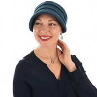 Deep Crown Fashion Hat - Daniela | Teal Blue