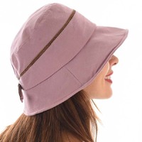 Cloche Sun Hat with Braid Trim - Brooklyn