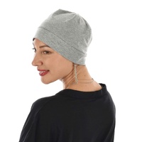 Simplicity Cotton Skull Beanie | Light Grey