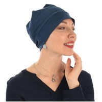Simplicity Cotton Skull Beanie | Denim Blue