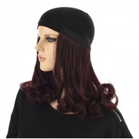 Bamboo Cap with Hair – Faith | Mahogany Burgundy