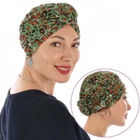 Jersey Leopard Inspired Pre-Knotted Scarf Turban