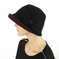 Sophia Winter Cloche Hat | Black