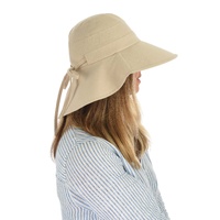 Cotton Wide Brim Sun Hat  - Amy | Beige | XXS/XS