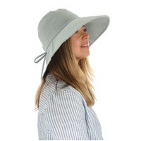 Cotton Wide Brim Sun Hat – Amy | Light Blue | S/M