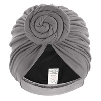 Bamboo Lined Reversible Turban – Lillian | Silver Grey