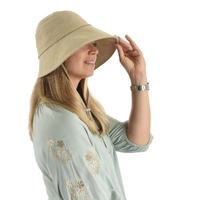 Holiday Visor Sun Hat – Abby | Beige | M/L